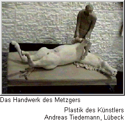 The butchers handicraft - sculpture by Andreas Tiedemann, Lübeck